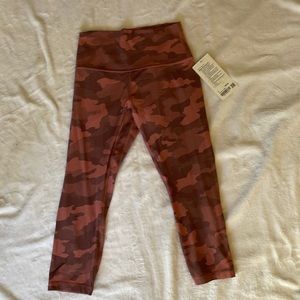 Lululemon pink camo crops